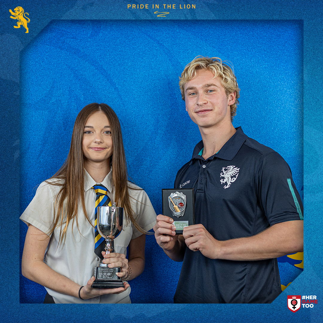 Under 13 Girls Player of the Year, Ella Rowsell, with Fin Hill.