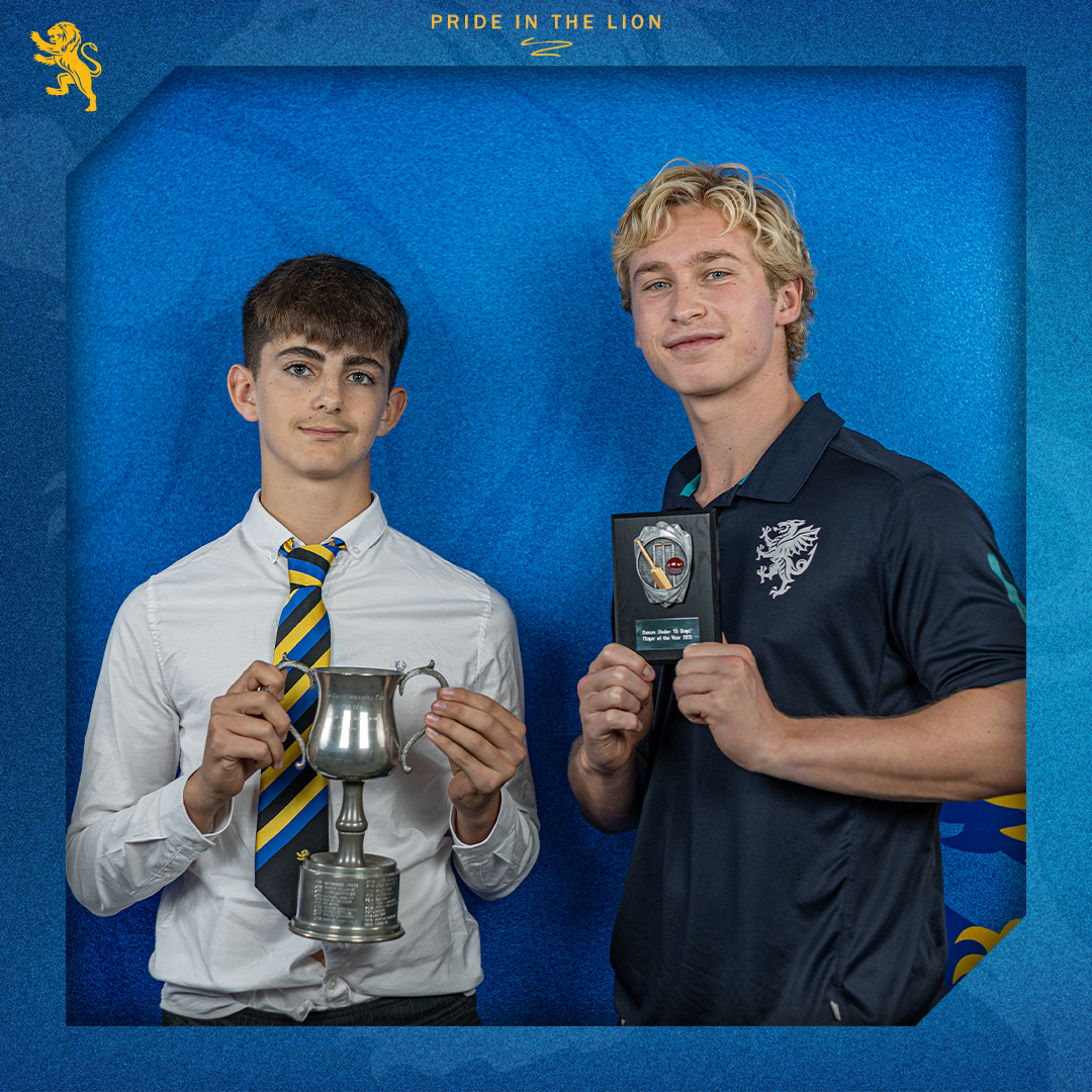 Under 15 Boys Player of the Year, Connor Trott, with Fin Hill.