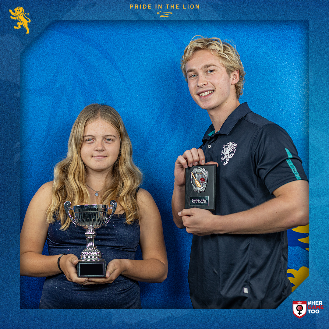 Under 16 Girls Player of the Year, Jasmyne Watson, with Fin Hill.