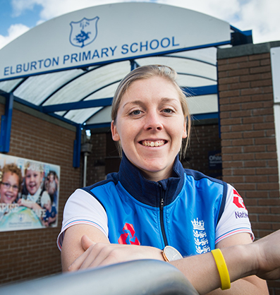 Heather Knight at her old school prior to running a C2S session there