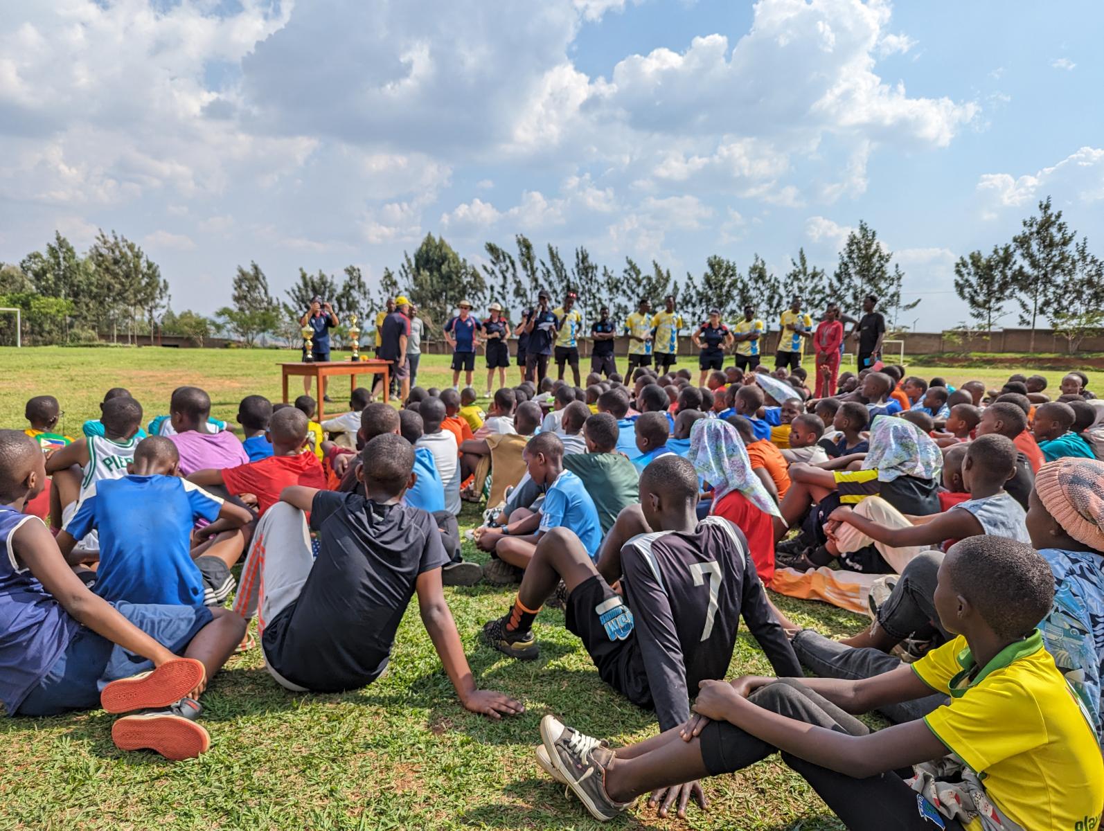 Cricket Festival in Nyamata with the members of the Rwandan Men's National Team.