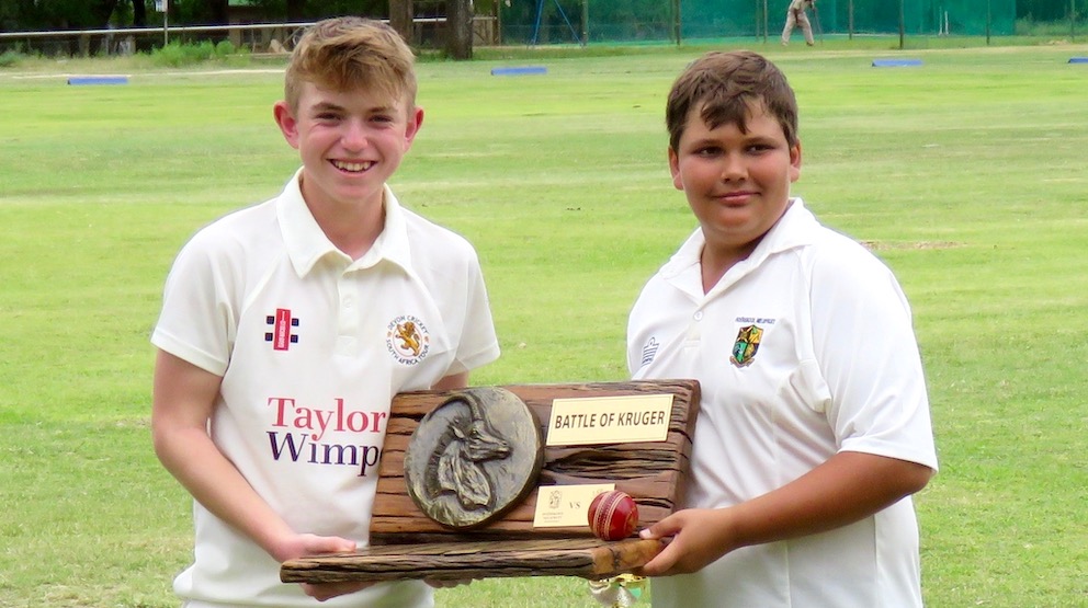 Devon's winning captain Jack Moore shows off the victors' spoils after winning the Battle of Kruger match in 2017<br>credit: Conradcopy Archive Devon's winning captain Jack Moore shows off the victors' spoils after winning the Battle of Kruger match in 2017<br>credit: Conradcopy Archive