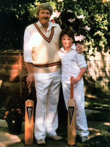Richard Hope (left) and son James, who was 11 when the picture was taken in the early 1990s