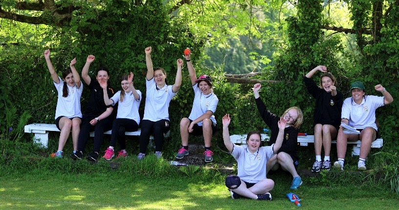 Devonport High School for Girls enjoy the cricket at Yelverton Bohemians