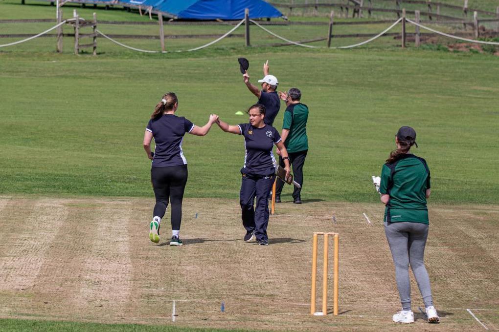 Ottery St Mary's Abi Joint and Abbie Sullivan celebrate a six!