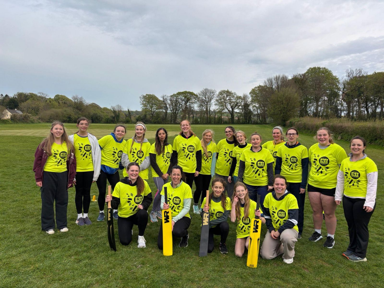 Women and girls' softball cricket at Yealmpton CC.
