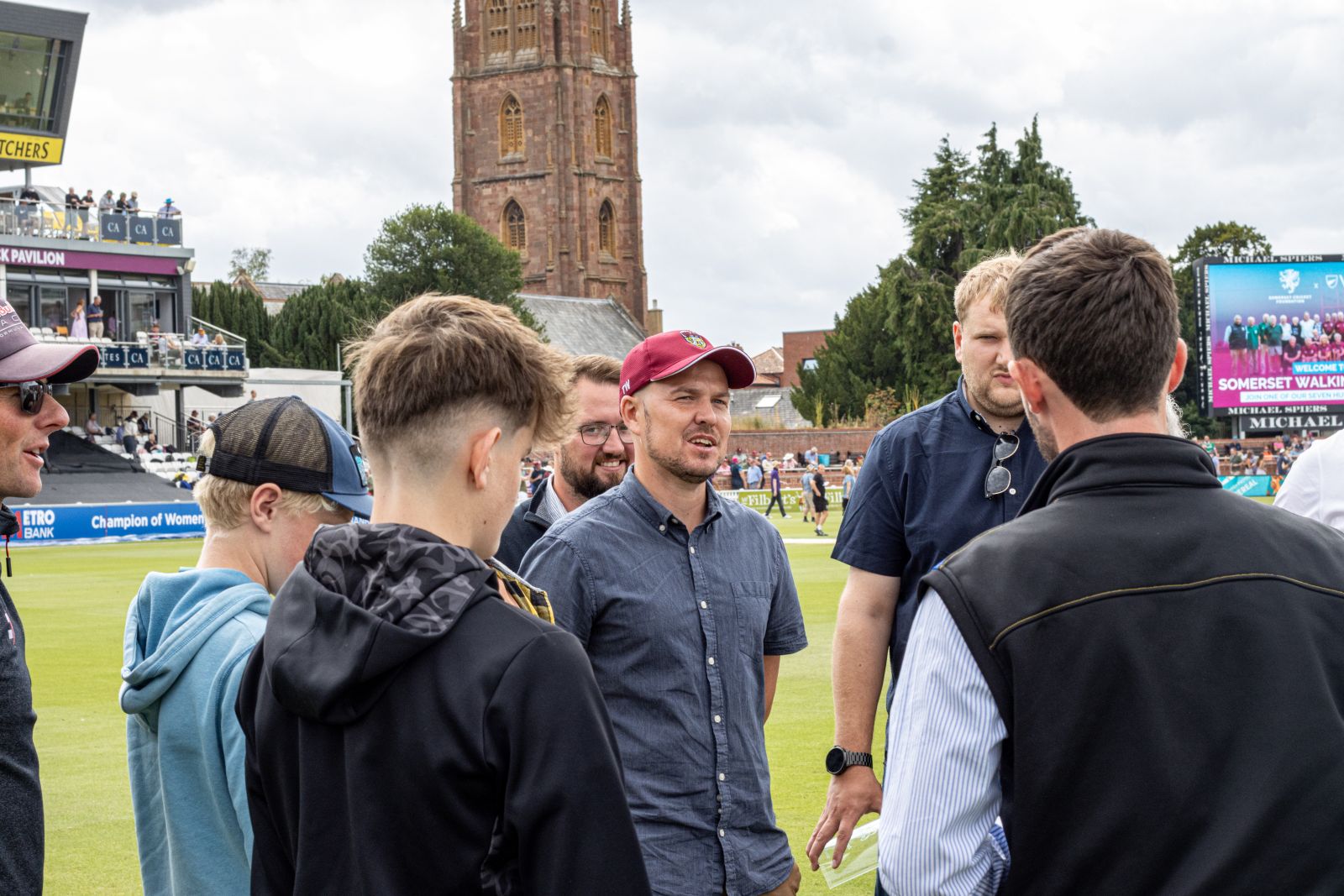 Seaton CC's Tristan Wakeley (centre), who was recognised at the 2024 Cricket Collective Awards.