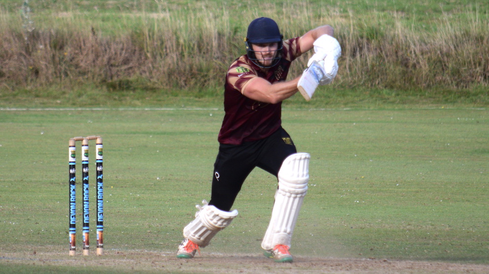 Stoke Gabriel's Mike Meech, who hit the winning runs in the last over of the final